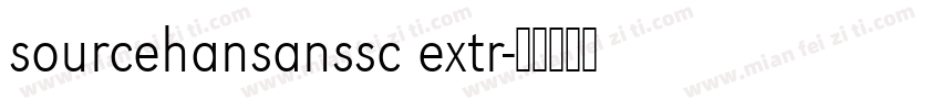 sourcehansanssc extr字体转换